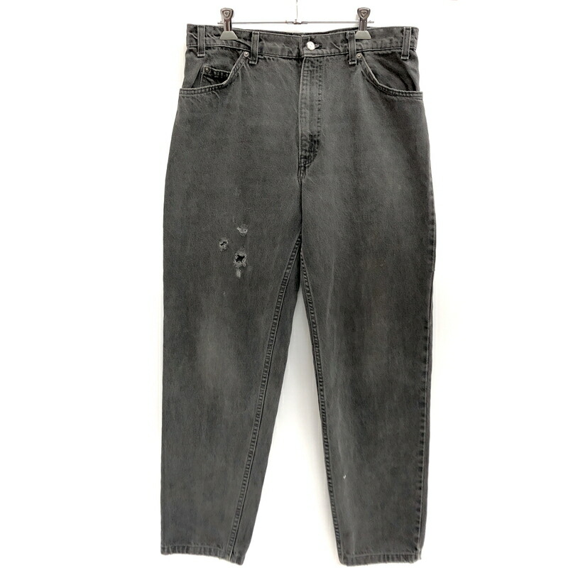 【中古品】【メンズ】  LEVI\u0027S リーヴァイズジーンズ 550 BLACK DENIM PANTS ブラックデニムパンツ 目じるし522 USA製 G食麺麭 デニム ボトムス 157-260609-rs-08-fur 大きさ：W34 L32 色つや：黒いことジーンズ 生生世世Net店