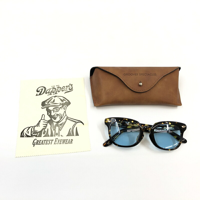 【中古品】【メンズ/レディース】 DAPPER'S&times;GROOVER ダッパーズ &times; グルーバー TORTOISESHELL DESIGN SUNGLASSES トートシェルデザイン サングラス アイウェア 203-260614-hn-10-fur サイズ：50ロ22-145 カラー：ブラウンデミ 万代Net店｜万代Net店