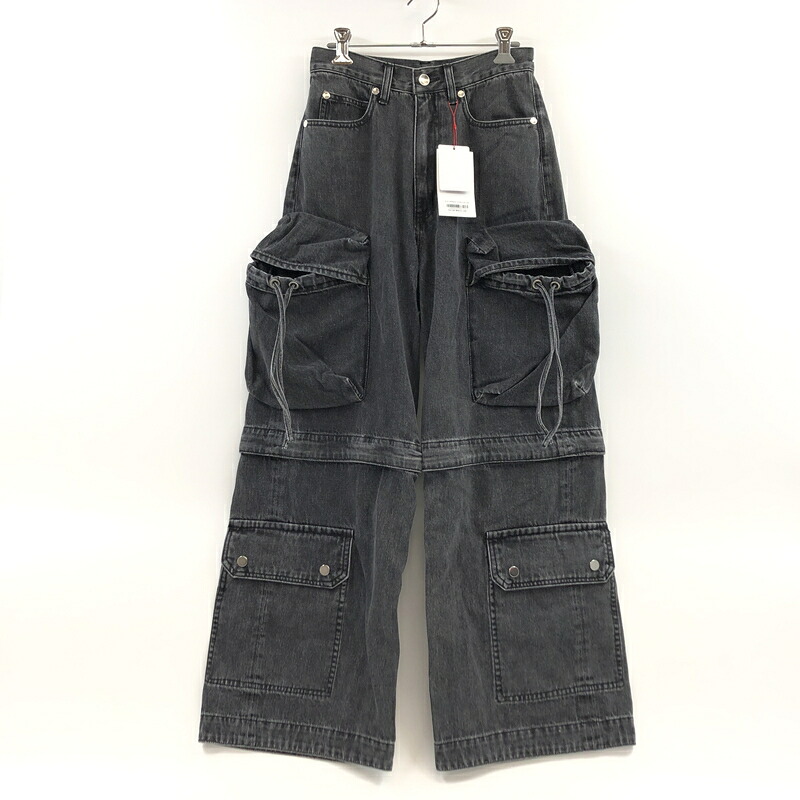【中古品】【レディース】 MAISON SPECIAL メゾンスペシャル DENIM CARGO PANTS MAISON SPECIAL デニム カーゴパンツ ボトムス 168-260629-hn-02-fur サイズ：36 カラー：ブラック 万代Net店｜万代Net店