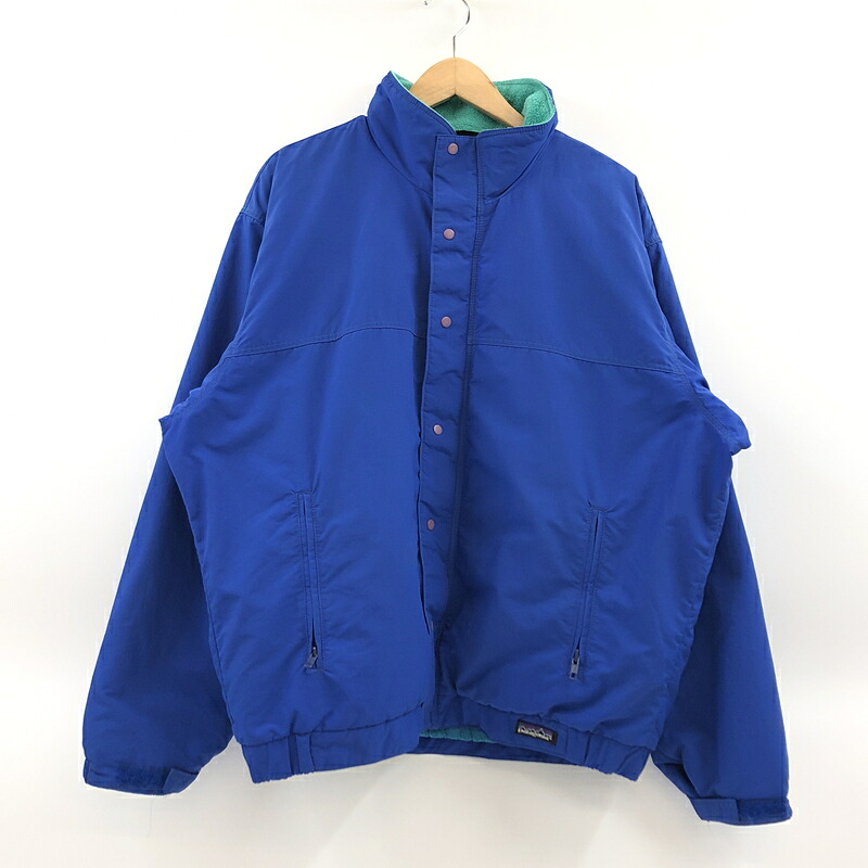 【ジャンク品】【メンズ】 PATAGONIA パタゴニア 80-90'S シンチラサークジャケット ナイロンジャケット アウター 144-260705-hn-01-fur サイズ：L カラー：ブルー 万代Net店｜万代Net店
