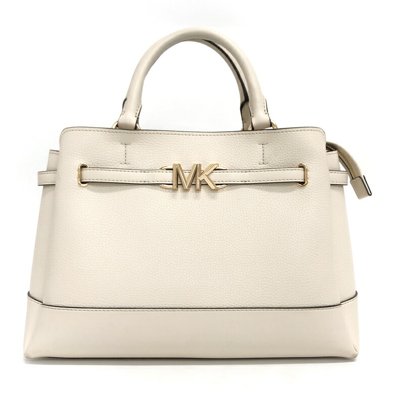【中古品】【レディース】 MICHAEL KORS マイケルコース Reed Large Leather Belted Satchel 35S3G6RS3T ハンドバッグ 鞄 188-260706-rs-05-fur カラー:アイボリー 万代Net店|万代Net店