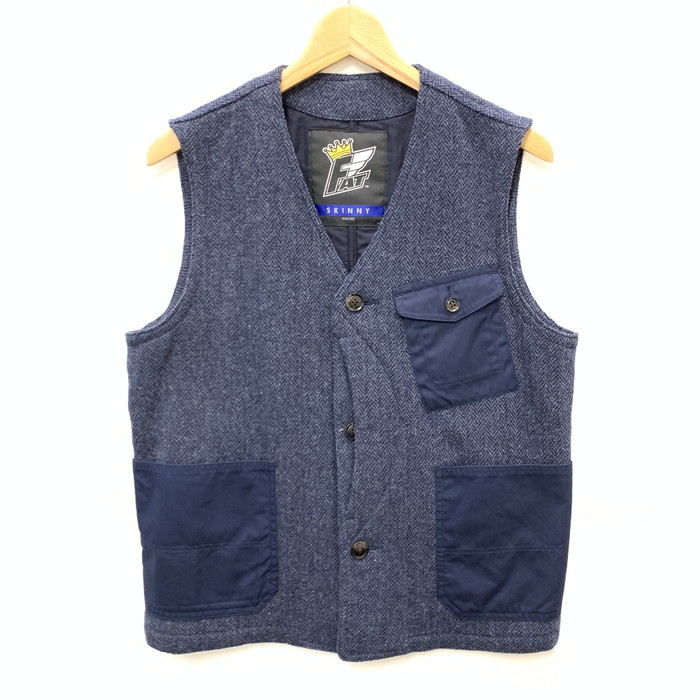 FenG Chen WANG STRIPED VEST ベスト 黒 S 25SS】Feng Chen Wang フェンチェンワン / WASHED VEST / ベスト