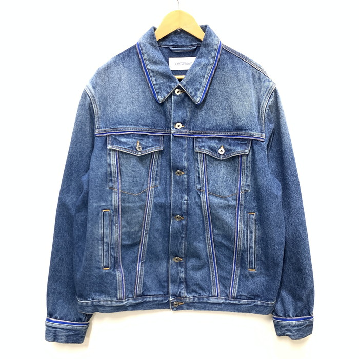 Off-White オフホワイト　ライトブルー Gジャン デニムジャケット Off‐White】スケート デニム ジャケット ライトブルー (Off