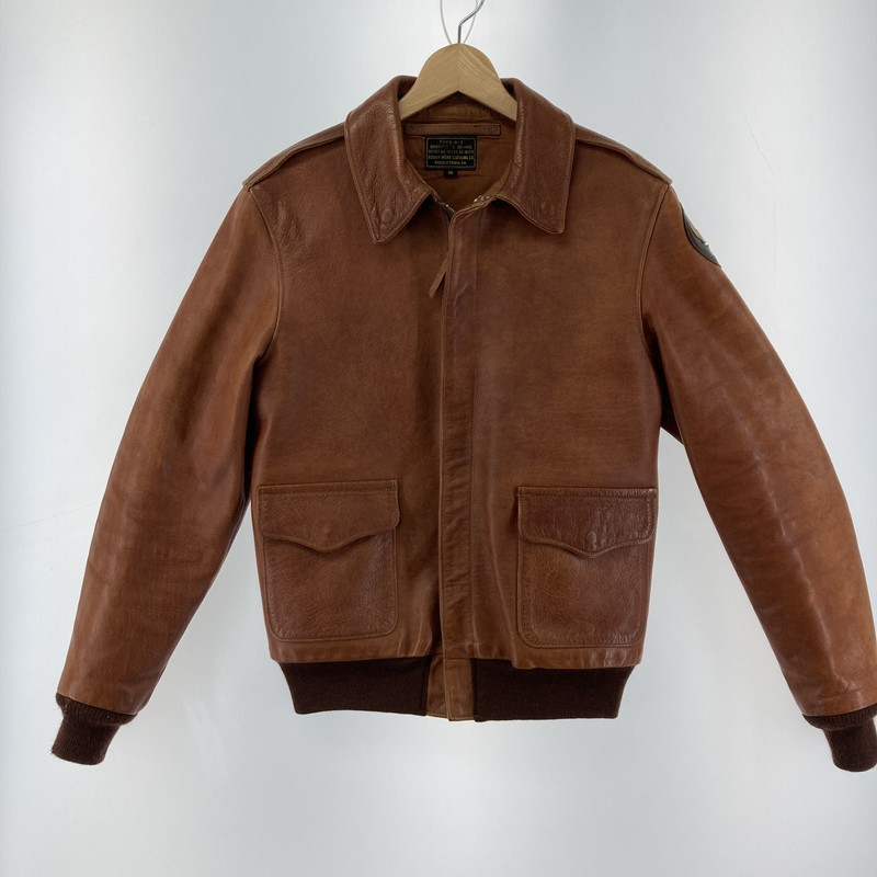 レインボーカントリーRough Wear A-2 レザージャケット 36 レインボーカントリー フライトジャケット ラフウエアA-2