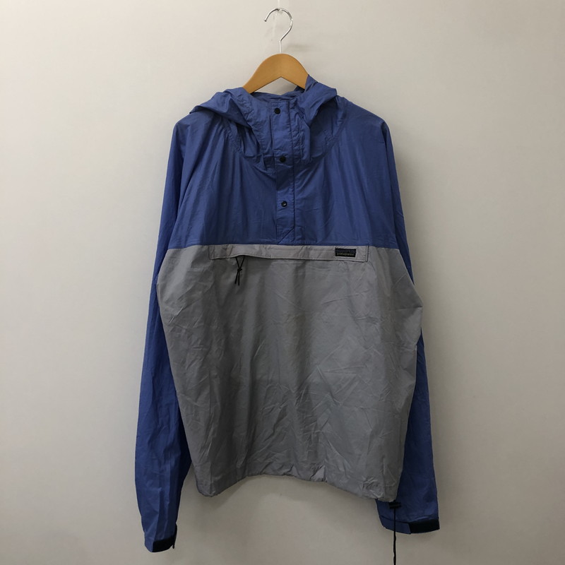 【中古品】【メンズ】 patagonia パタゴニア 80\'s FEATHERWEIGHT SHELL PULLOVER VINTAGE 80年代 フェザーウェイト シェルプルオーバー 三角タグ ヴィンテージ 144-250505-kk-10-fuz サイズ：XXL カラー：ブルー/グレー 万代Net店