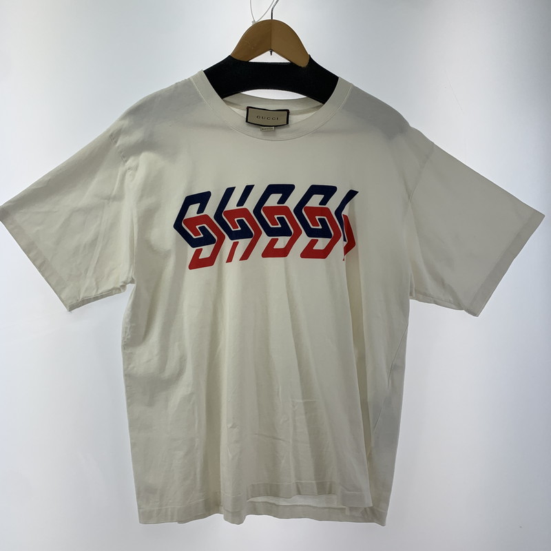 【中古品】【メンズ】 GUCCI 616036-XJDV9 MIRROR PRINT SS TEE グッチ 141-250524-st-06-fuz サイズ:M カラー:ホワイト 万代Net店|万代Net店