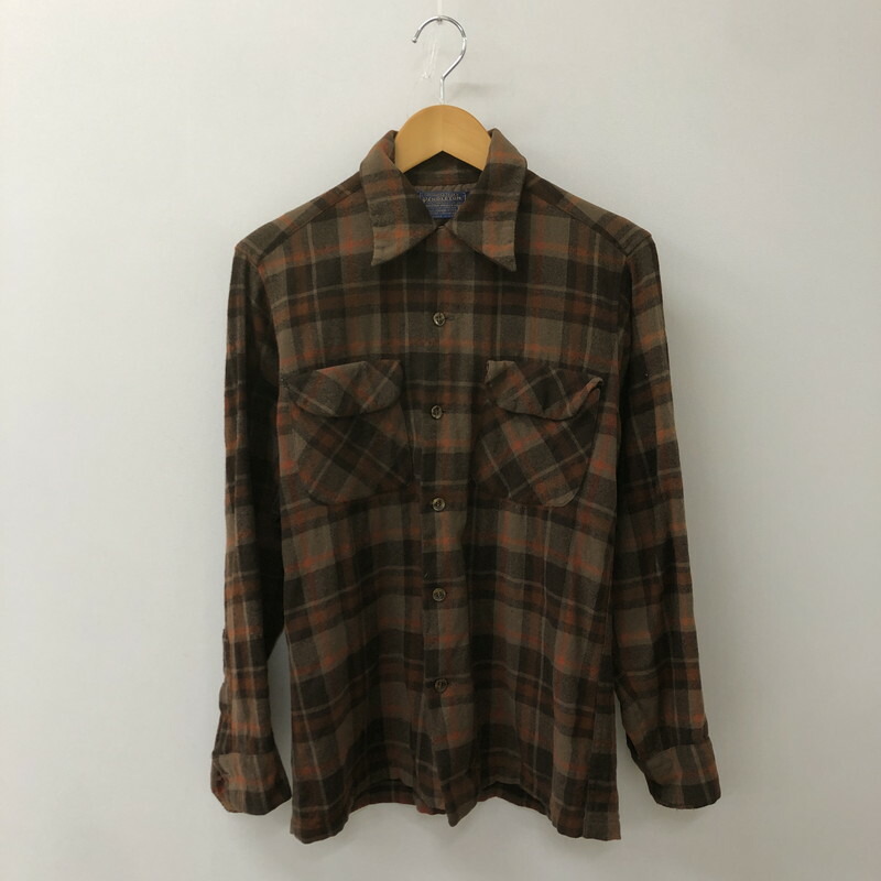 【現状渡し品】【メンズ】 PENDLETON ペンドルトン 70’s WOOL BOARD SHIRT VINTAGE 70年代 ウール ボードシャツ 長袖 トップス ヴィンテージ 145-250604-kk-20-fuz サイズ：S カラー：ブラウン 万代Net店 11,435円