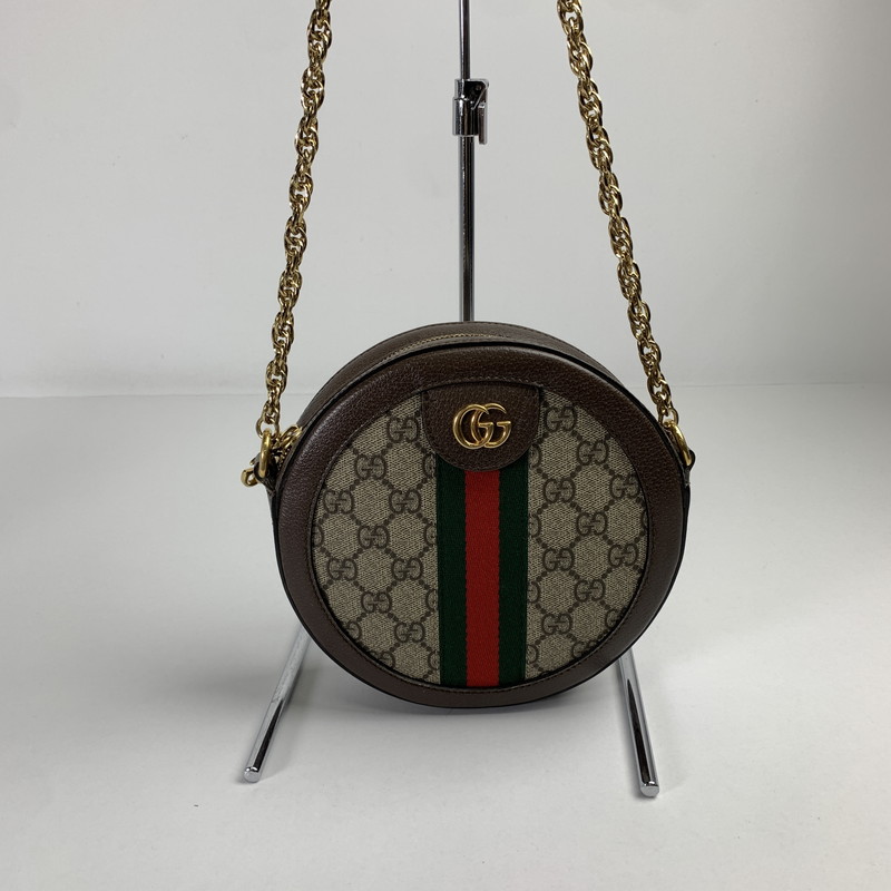 【中古品】【レディース】 GUCCI 550618 GGスプリーム ラウンド オフィディア ショルダーバッグ カバン グッチ 180-250607-st-14-fuz カラー：ブラウン 万代Net店 53,460円