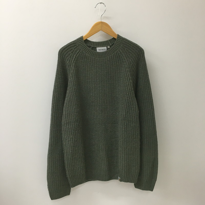 【中古品】【メンズ】 Carhartt WIP カーハート ワークインプログレス FORTH SWEATER I028263 フォース セーター トップス ニット 145-250628-kk-17-fuz サイズ：S カラー：SMOKE GREEN 万代Net店｜万代Net店