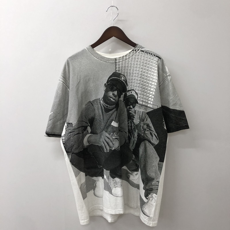 百貨店SALE 20%OFF~【中古品】【メンズ】 STUSSY ステューシー × GANG STARR やくざ者はやりっ児 別注 共同研究 23SS PRINT TEE 刷り上げる ティーシャツ 半袖 トップス 142-250715-yo-24-fuz 大きさ：XL 色つや：白いこと 生生世世Net店
