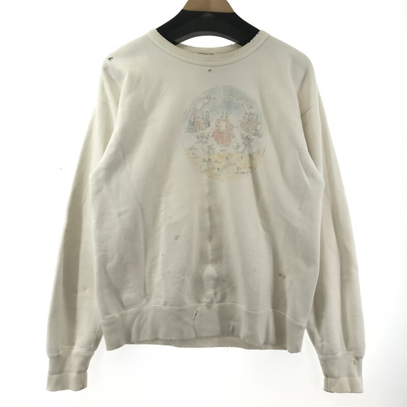 セントマイケル　スウェット　COLOFUL　コットン　グレー　古着加工　22AW セントマイケルスウェットCOLOFULコットングレー古着加工22AW