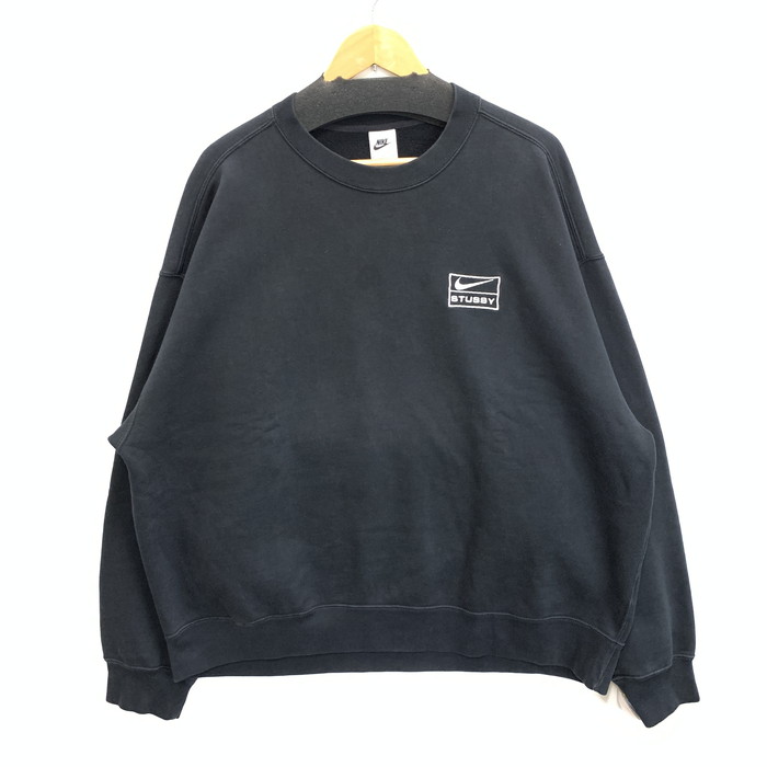 Stussy Nike クルーネック　スウェット ブラック Nike x Stussy Wash Crew Fleece - Black (SS23) Size Medium