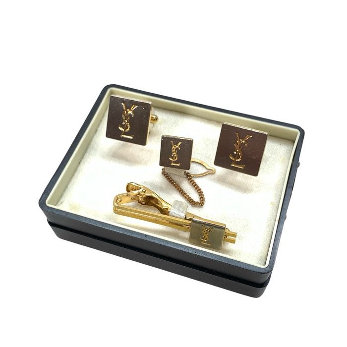 ✨美品✨　Yves Saint Laurent カフス　タイピン　セット　YSL Yves Saint Laurent イヴサンローラン ネクタイピン カフス