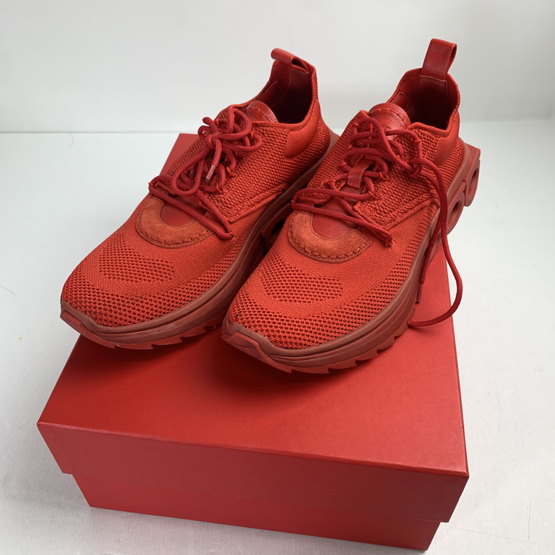 【中古品】【メンズ】  SALVATORE FERRAGAMO NIMA KNIT BUBBKE GUM スニーカー 靴 サルヴァトーレ・フェラガモ 162-250814-st-26-fuz サイズ：9M カラー：レッド 万代Net店