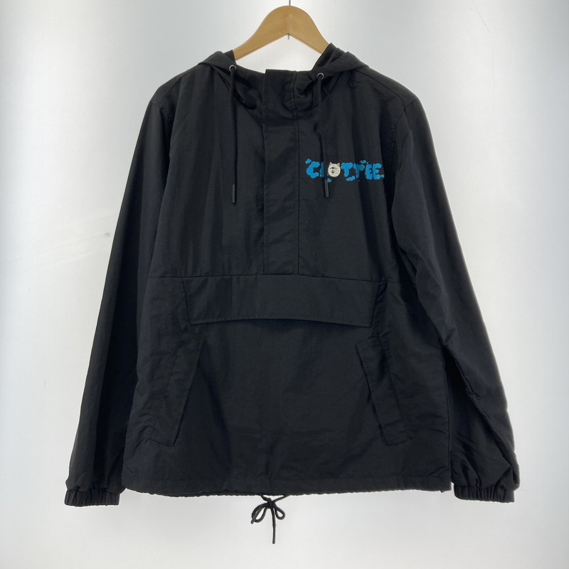 【中古品】【メンズ】 RIPNDIP &times; CLOTTEE リップンディップ &times; クロッティ コラボ ナイロンパーカー ジャンパー アウター 上着 アノラックパーカー 142-250816-io-03-fuz サイズ：S カラー：ブラック 万代Net店｜万代Net店