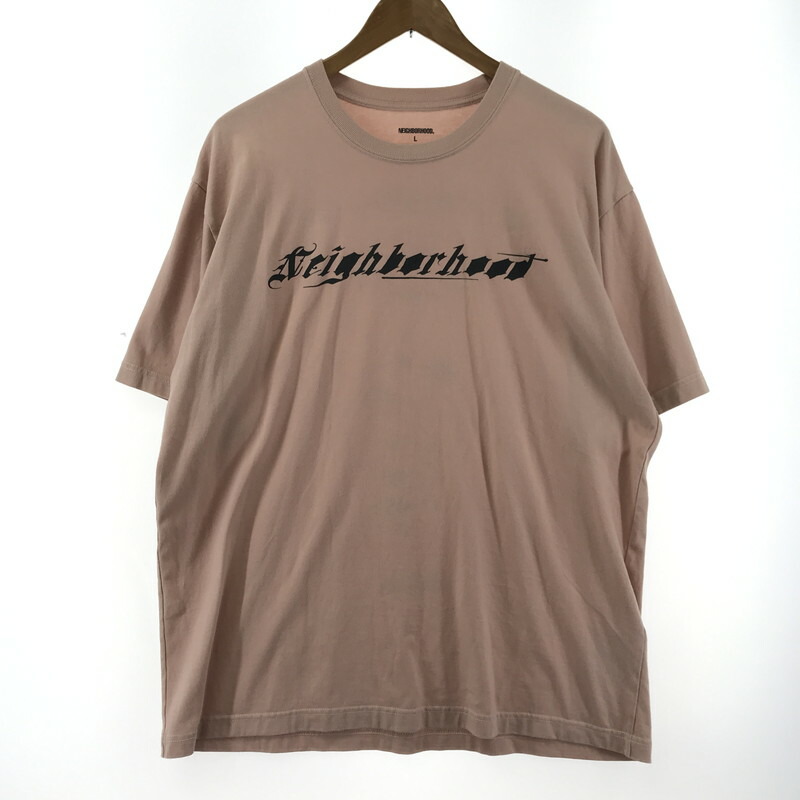 【中古品】【メンズ】 NEIGHBORHOOD × DR.WOO ネイバーフッド×ドクター・ウー SS-2 T-SIHRT Tシャツ 142-250829-ky-12-fuz サイズ：L カラー：ピンクベージュ 万代Net店