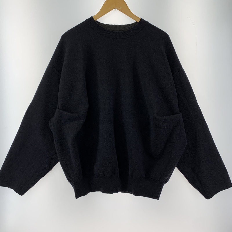 【中古品】【メンズ】  STEIN ST.1130 OVERSIZED DOUBLE KNIT REVERSIBLE LS シュタイン 140-250831-st-10-fuz サイズ：S カラー：ブラック 万代Net店