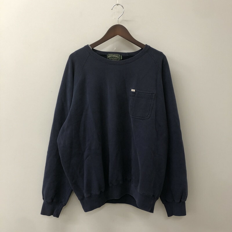 百貨店SALE 20%OFF~【中古品】【メンズ】POLO COUNTRY RALPH LAUREN ポロカントリー ラルフローレン 90’s RAGLAN POCKET L/S SWEAT 90年月日 ラグラン衣嚢 ロング捩り 汗水 調教師 145-250905-ts-23-fuz 大きさ：L 色合い：米国海軍 未来永劫Net店
