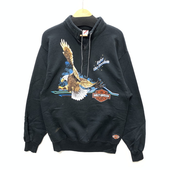 【ハーレーダビッドソン】刺繍デザインパーカー　スウェット　カーキ　2XL p ハーレーダビッドソン】刺繍デザインパーカー スウェット カーキ