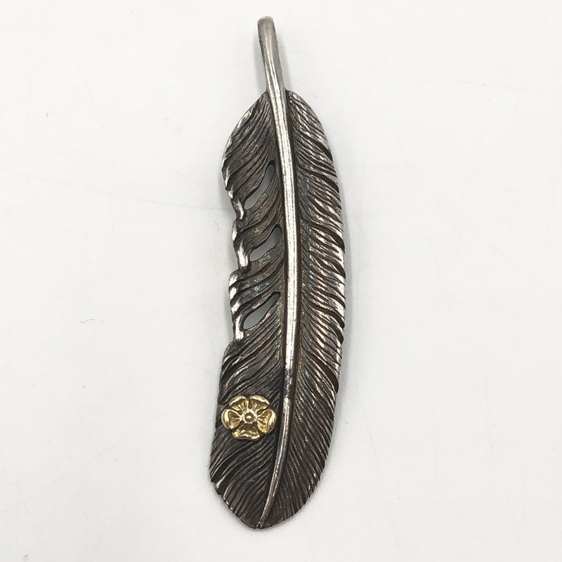 百貨店SALE 20%OFF~【中古品】【メンズ】  TADY＆KING タディアンドキング SV鳥毛GPサクラ色 L 大きさ tkgh-045 左向き 佩び物 シャンデリヤいの一番 原住民宝飾品 191-251003-ks-01-fuz 色合い：しろがね色 未来永劫Net店