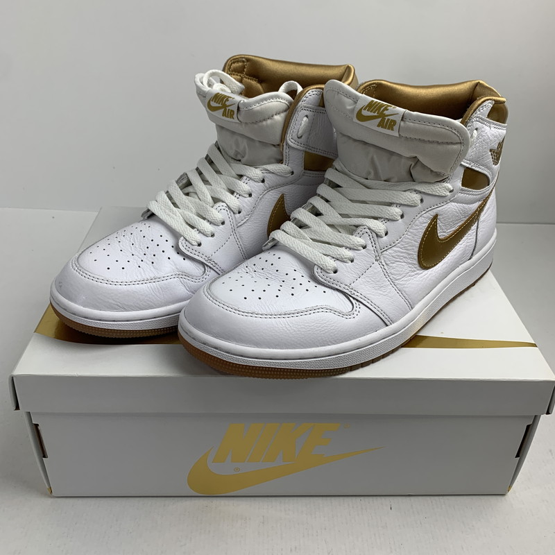 【中古美品】【メンズ】 NIKE FD2596-107 WMNS AIR JORDAN 1 RETRO HIGH OG ”WHITE AND GOLD” スニーカー 靴 ナイキ 160-251004-st-03-fuz サイズ：28.0cm カラー：ホワイト、ゴールド 万代Net店
