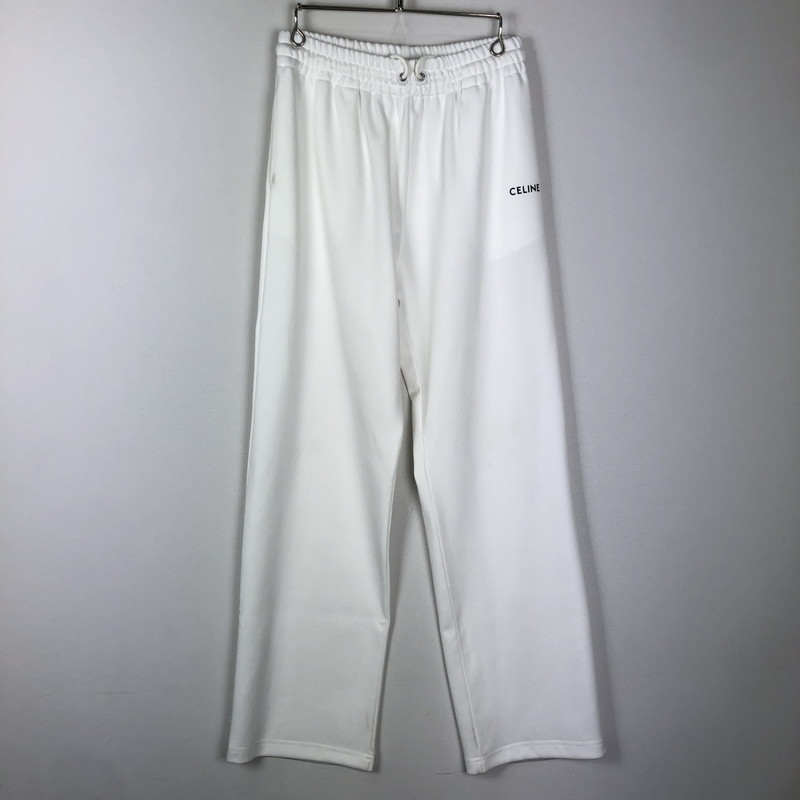 【中古品】【メンズ】 CELINE セリーヌ DOUBLEｰFACED JERSEY PANTS 2Z12121O ダブル フェイス ジャージパンツ ボトムス 152-251009-ks-24-fuz サイズ：S カラー：ホワイト 万代Net店