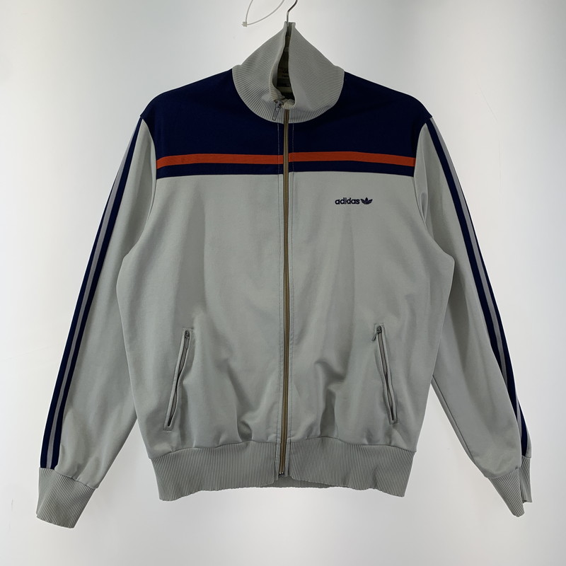 【中古品】【メンズ】 ADIDAS ADIDAS TRACK JACKET アディダス 145-251023-st-13-fuz サイズ：US:M カラー：グレー/ネイビー 万代Net店