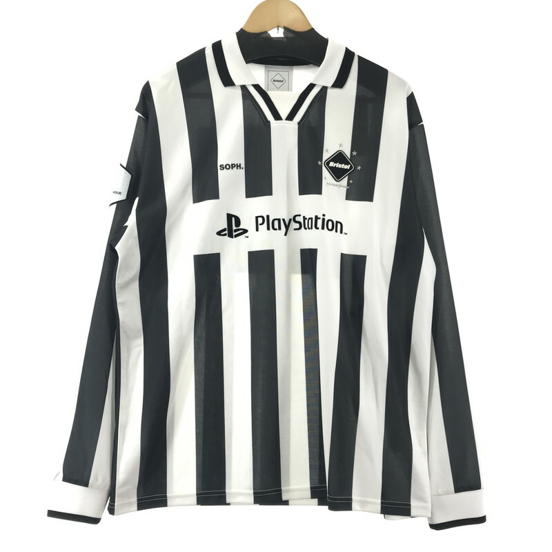 レアルブリストル fcrbコラボPlayStation ストライプ 長袖シャツ F.C.Real Bristol × PlayStation 