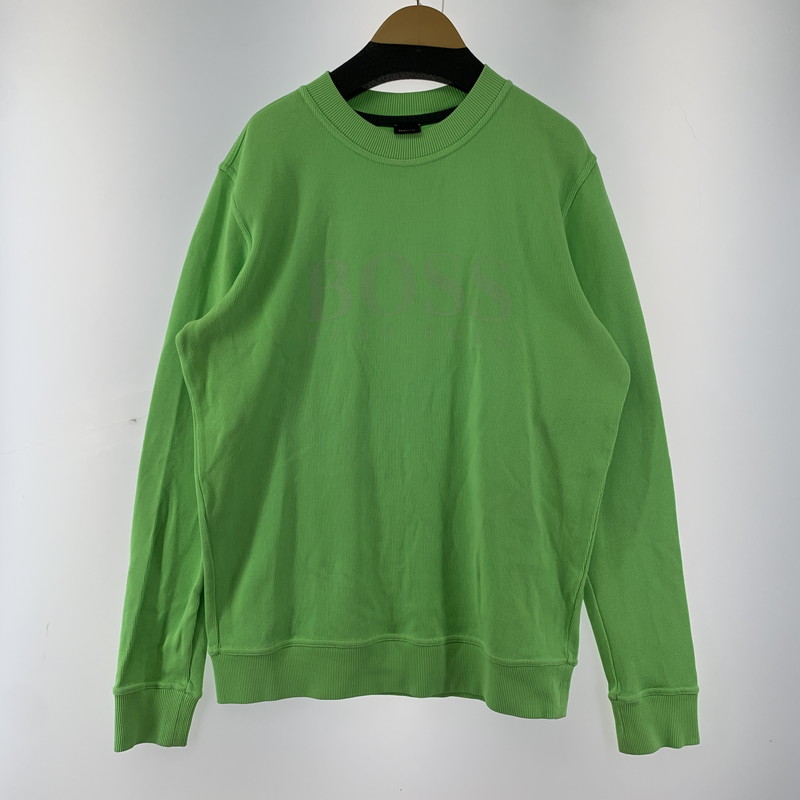 【中古品】【メンズ】 HUGO BOSS WEAVE HERREN SWEAT SHIRT フーゴボス 141-251113-st-08-fuz カラー：ライムグリーン 万代Net店