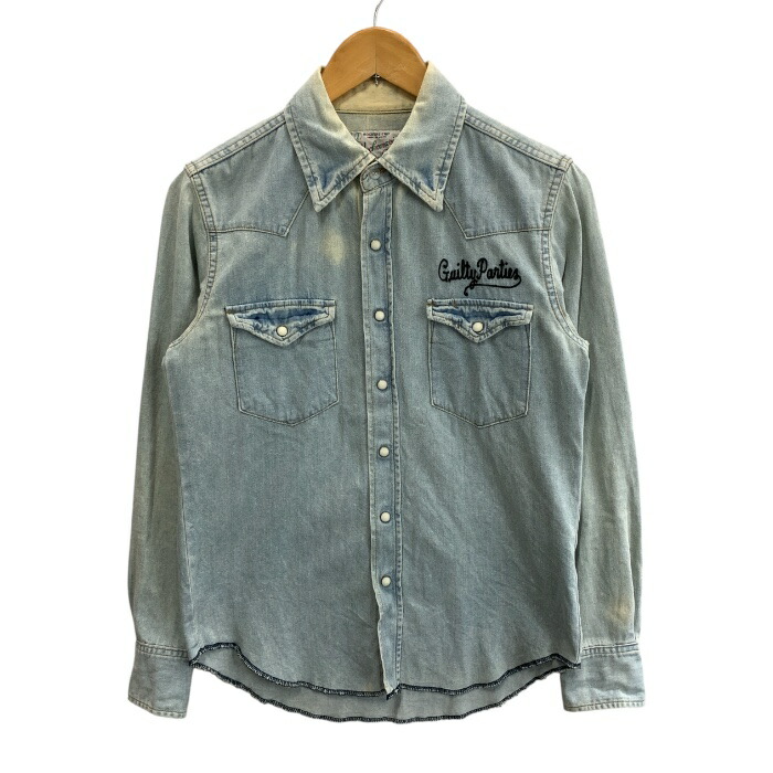 ワコマリア デニムシャツ ウエスタンシャツ 刺繍 チェーンステッチ L WACKO MARIA（ワコマリア） デニム ウエスタンシャツ 刺繍 コットン XL