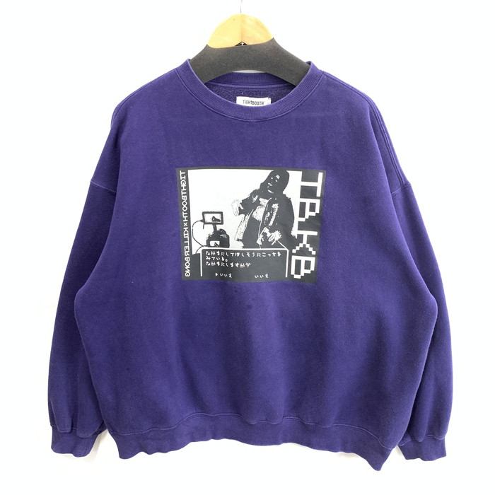 【中古品】【メンズ】 TIGHTBOOTH SWEAT SHIRT スウェットシャツ ブランド 古着 142-260104-gm-19-fuz サイズ：L カラー：ネイビー 万代Net店