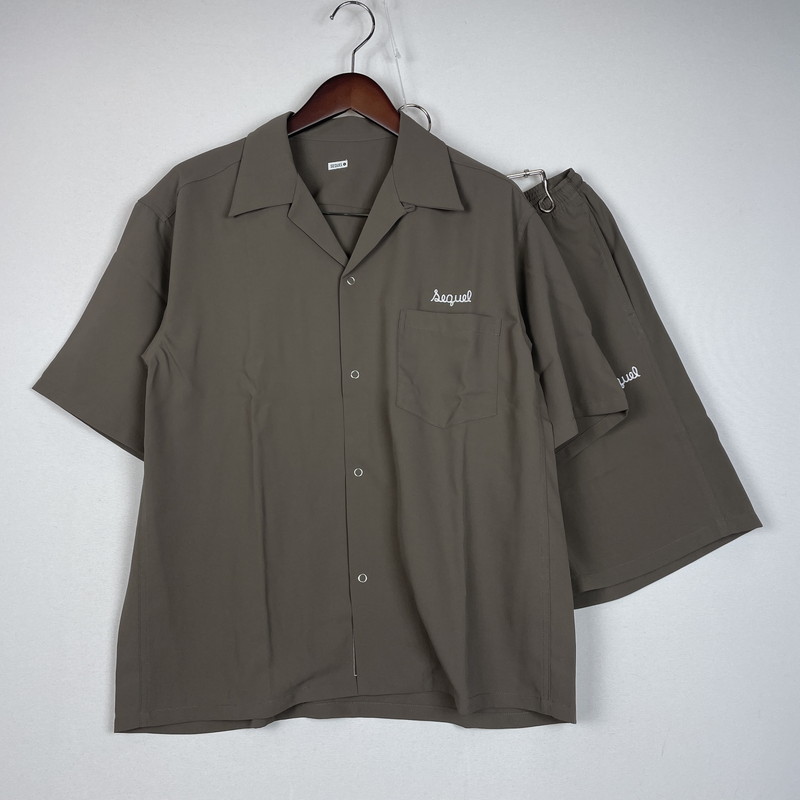 【中古品】【メンズ】 SEQUEL シークエル SET UP OPEN COLLAR SHIRT & SHORTS SQ-25SS-SHSP-01 セットアップ オープンカラー シャツ & ショーツ 142-260114-yy-12-fuz サイズ:S カラー:ブラウン 万代Net店|万代Net店