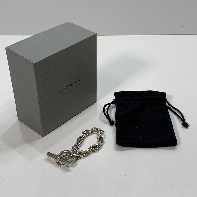 百貨店SALE 20%OFF~【中古品】【メンズ/レディース】  END CUSTOM JEWELLERS エンドカスタムジュエラーズ しろがね色 腕輪 添え物 M大いさ 箱付き添い人 192-260115-io-07-fuz 生生世世Net店