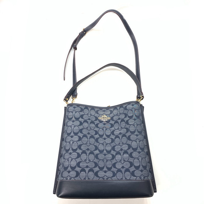 【中古品】【レディース】 COACH コーチ CH229 モリ&mdash;バケットバッグ 2wayショルダーバッグ ブランド カバン 180-260124-gm-28-fuz カラー：ネイビー 万代Net店｜万代Net店