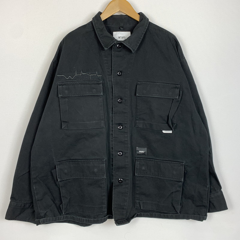 【中古品】【メンズ】 WTAPS ダブルタップス JUNGLE 01 L/S COTTON TWILL JAKCET 212WVDT-SHM02 ジャングル ロングスリーブ 142-260127-ko-02-fuz サイズ：4 カラー：ブラック 万代Net店