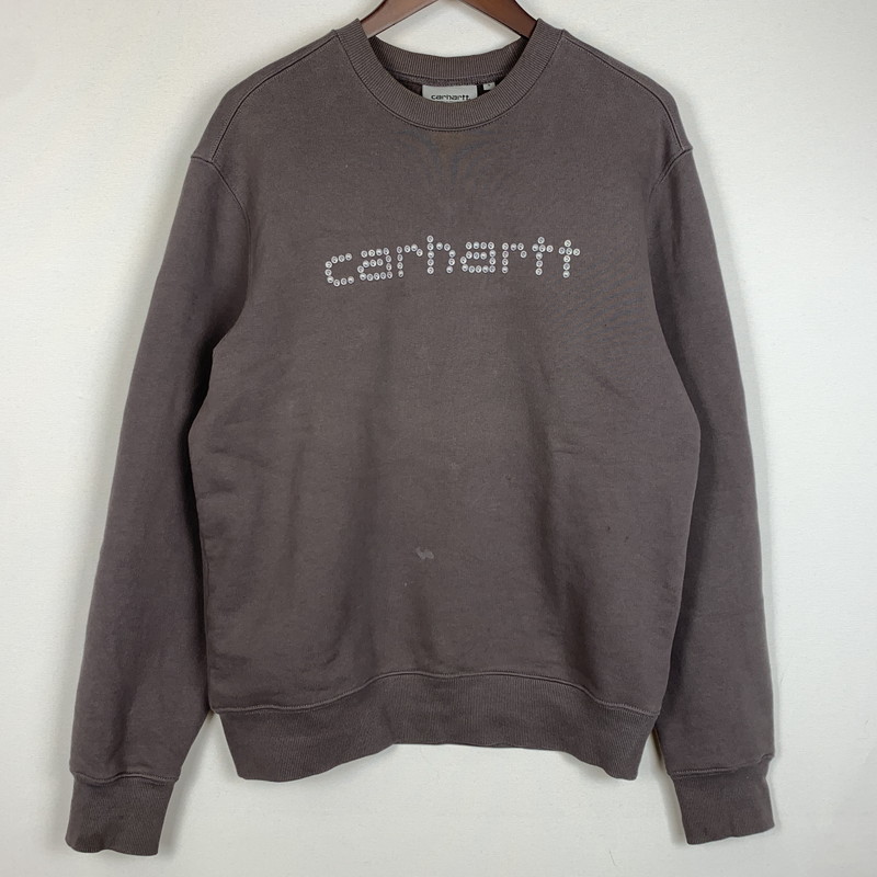 【中古品】【メンズ】 Carhartt WIP カーハート ワークインプログレス RIVET SCRIPT SWEAT I034415 リベット スクリプト スウェット トップス トレーナー 145-260128-ko-06-fuz サイズ：S カラー：グレー 万代Net店