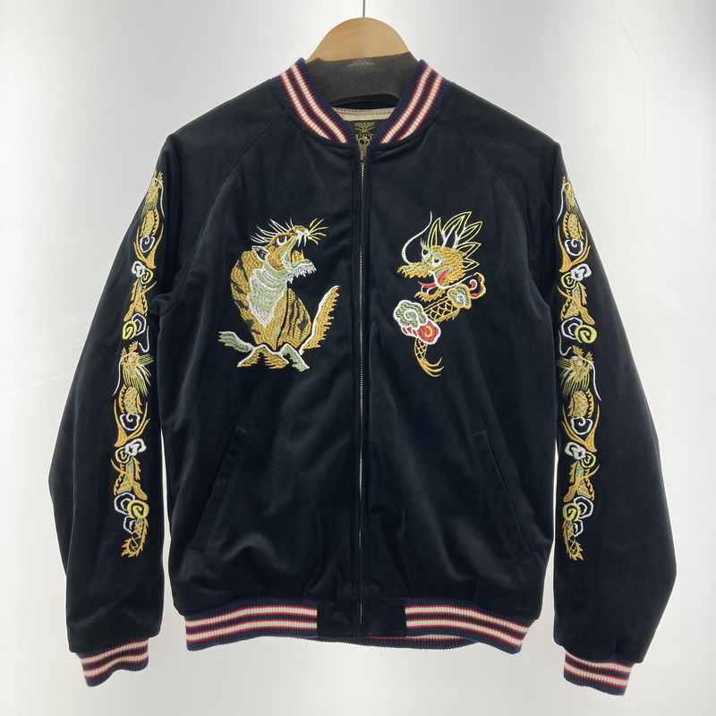【中古品】【メンズ】 HOUSTON ヒューストン VELVETTEN SOUVENIR JACKET ジャケット 51286 メンズ Mサイズ 龍虎 スタジャン 145-260129-mh-03-fuz 万代Net店