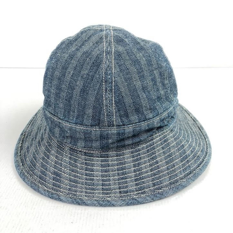 【中古品】【メンズ】  BOWWOW バウワウ  HERRING BONE DENIM HAT 杉綾模様 ジーンズかぶり笠 鳥打ち帽 185-260130-ky-10-fuz 大いさ：L 色合い：米国海軍 生生世世Net店 ハット-バッグ・小物・ブランド雑貨-帽子