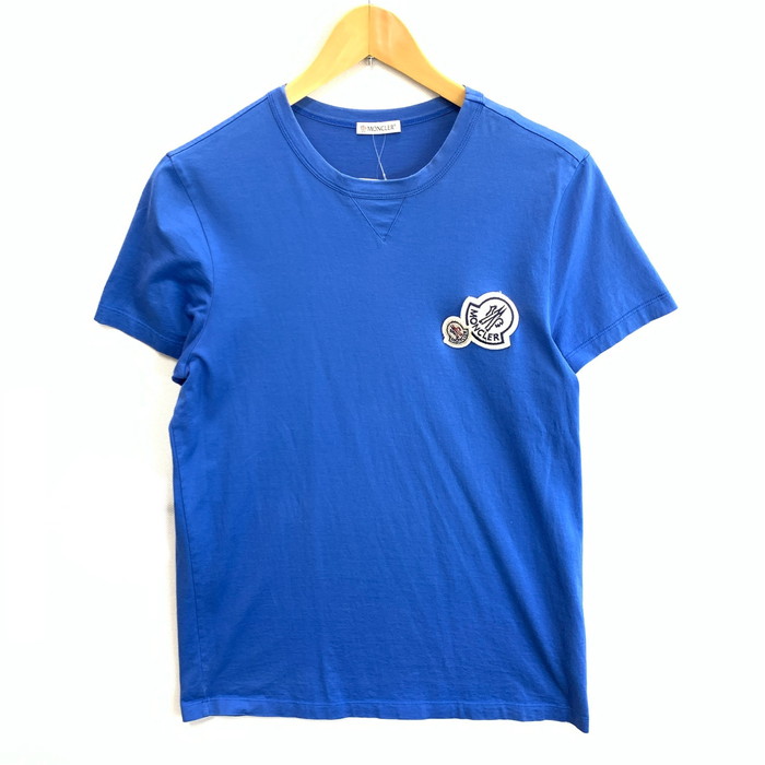 百貨店SALE 20%OFF~【中古品】【メンズ】 MONCLER モンク軌跡 D20918032500 8390Y SS TEE 半袖ティーシャツ ブランド名 古着 141-260201-gm-33-fuz 大きさ：S 色つや：青碧 生生世世Net店