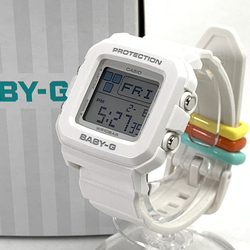 【中古美品】【メンズ/レディース】 BABY-G＋PLUS ベビーG プラス BGD-10L 腕時計 時計 ホワイト 2024 バンドループ9個付属 箱付属 おしゃれ かわいい 196-260206-io-21-fuz 万代Net店
