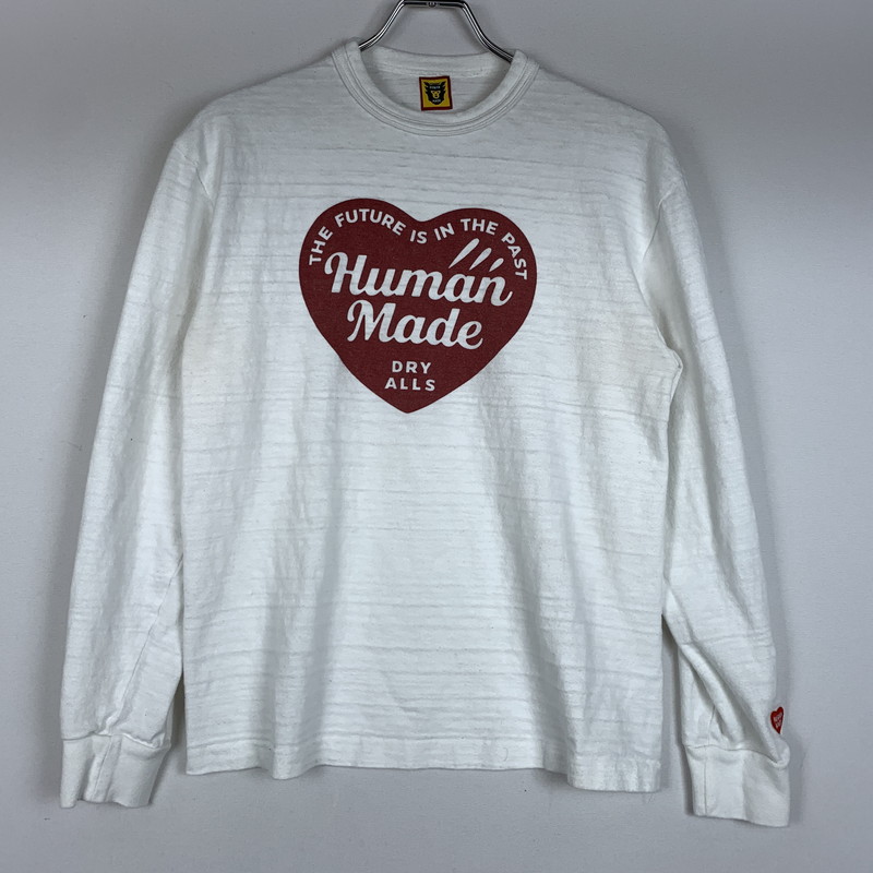 百貨店SALE 10%OFF~【中古品】【メンズ】  HUMAN MADE ヒューマンお手伝いさん 24SS GRAPHIC L/S T-SHIRT HM28CS035 グラフィック ロング捩り プルオーバー トップス 長袖 142-260209-ko-03-fuz 大きさ：M 色合い：白いこと 未来永劫Net店