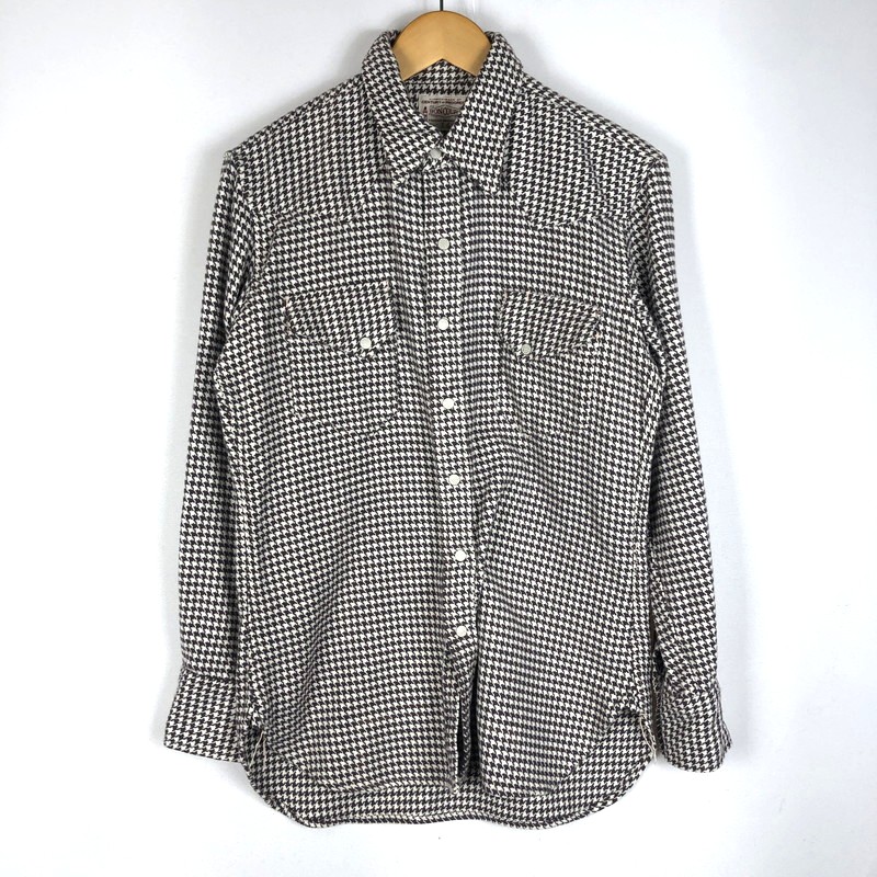 【中古品】【メンズ】 BONCOURA ボンクラ HOUNDSTOOTH FLANNEL SHIRT ハウンドトゥース フランネルシャツ 長袖 トップス 140-260216-yo-07-fuz サイズ：36 カラー：マルチカラー 万代Net店