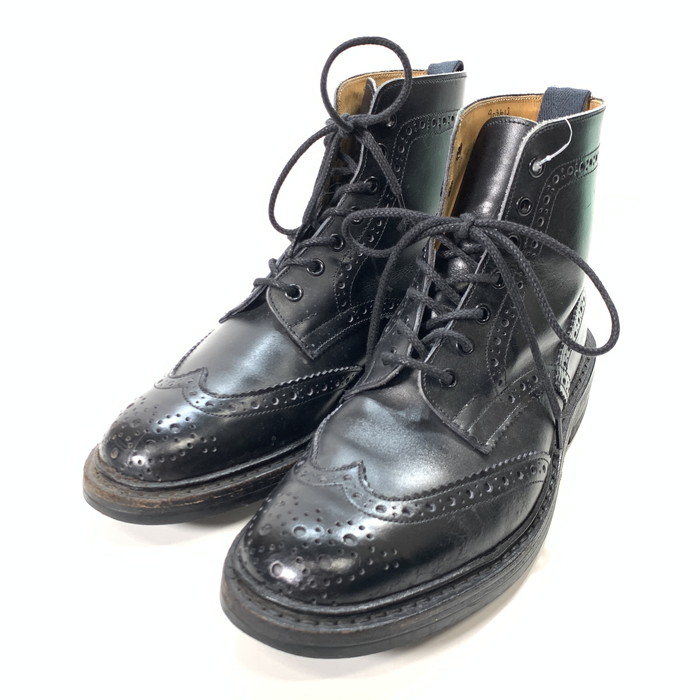 百貨店SALE 30%OFF~【中古品】【メンズ】 Tricker\u0027s トリッカーズ M2508-D MALTON なめし革シューズ ブーツ ブランド名 164-260222-gm-36-fuz 大きさ：UK7 色合い：黒いこと 未来永劫Net店