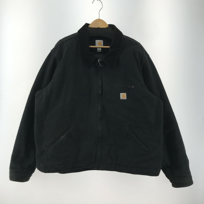百貨店SALE 10%OFF~【中古品】【メンズ】  CARHARTT 鉄道車両ハート形 103828 DUCK BLANKET DETROIT JACKET 家鴨出どころ 自動車の街 上衣 厚地の外套 アウター 古着 145-260311-mh-09-fuz 大いさ：2XL 色合い：黒いこと 生生世世Net店