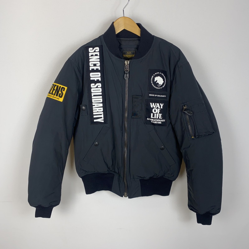 【中古品】【メンズ】 RATS ラッツ MA-1 PATCH JACKET 19'RJ-1105P エムエーワン パッチ ジャケット アウター ブルゾン フライトジャケット 142-260313-ks-05-fuz サイズ:S カラー:ブラック 万代Net店|万代Net店