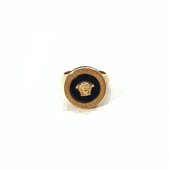 百貨店SALE 10%OFF~【中古品】【メンズ/レディース】 VERSACE ヴェルサーチ DG57285 メドゥーサ 輪っか 指環 添え物 182-260315-gm-34-fuz 大いさ：19号 色合い：ゴールド 19号 生生世世Net店