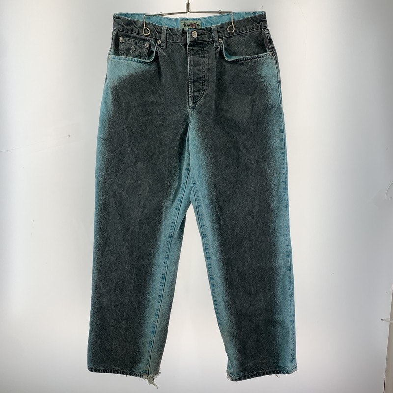 【中古品】【メンズ】 STUSSY ステューシー SPRAY DYE BIG OL’ JEANS スプレー ダイ ビッグ デニム ジーンズ パンツ ボトムス 古着 153-260318-mh-09-fuz サイズ：30 カラー：ブルー 万代Net店