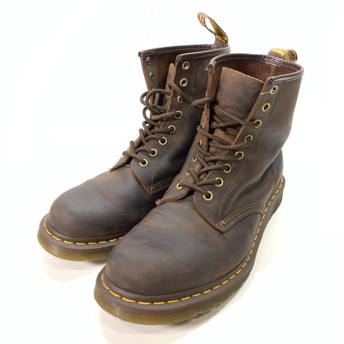 百貨店SALE 10%OFF~【中古品】【メンズ】 Dr.Martens お医者さんマーチン 11822 8-EYE BOOTS 8広座敷ブーツ シューズ 靴 164-260329-gm-35-fuz 大きさ：UK10(29珊) 色つや：赤銅色 生生世世Net店