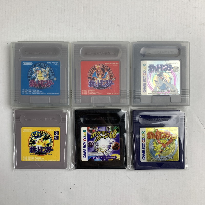 【中古美品】 Nintendo GAME BOY GB ニンテンドー ゲームボーイ ソフト 6本 セット まとめ ポケットモンスター ポケモン 023-260401-mh-12-fuz 万代Net店