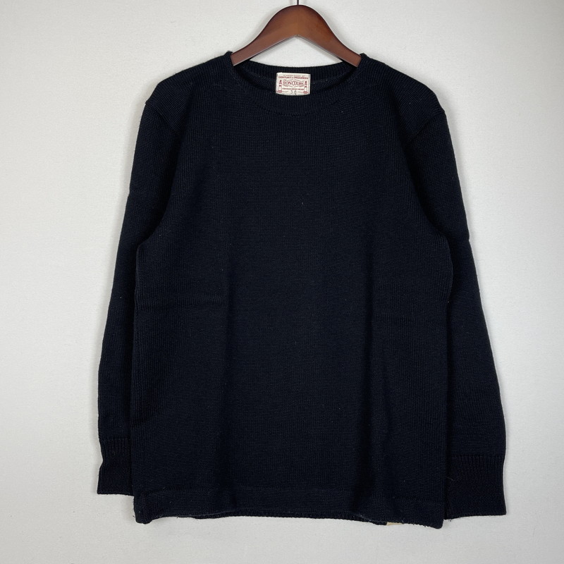 百貨店SALE 10%OFF~【中古品】【メンズ】 BONCOURA ボンクラ SEA MANS SWEATER シー マンズ プルオーバー トップス 編み物 ティーシャツ 140-260418-ko-05-fuz 大きさ：38 色つや：黒いこと 生生世世Net店
